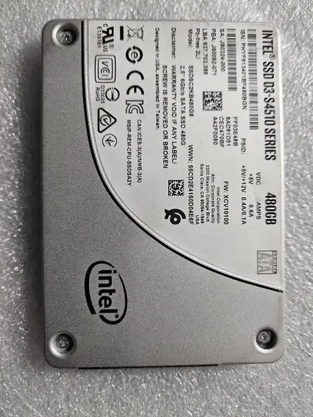 Intel SSD D3-S4510 Series 480GB SATA Enterprise SSD (Alternative Carrier)