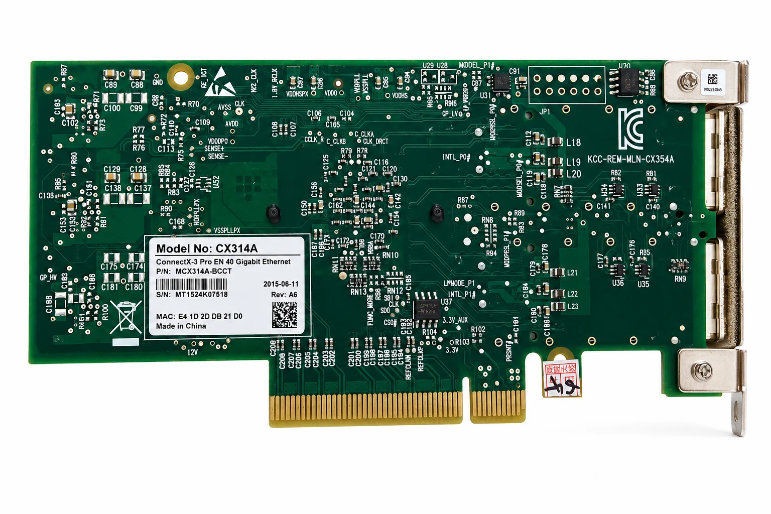 Mellanox ConnectX-3 Pro EN MCX314A-BCCT Dual-Port 40GbE QSFP+ Network Adapter