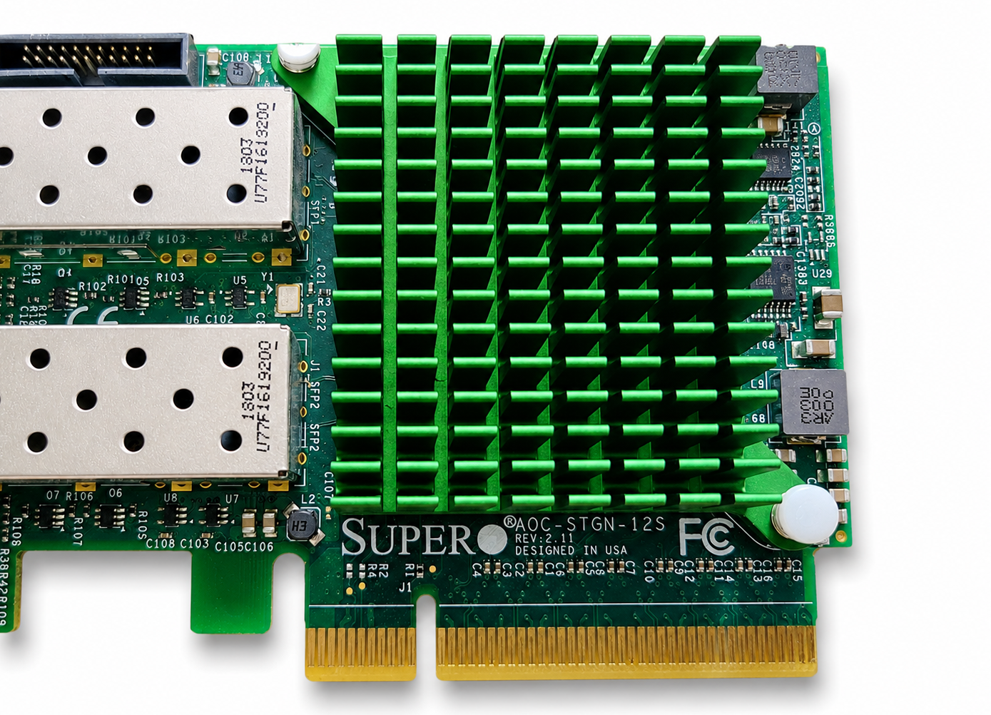 Supermicro AOC-STGN-i2S Rev. 2.11 Dual-Port 10GbE SFP+ PCIe Network Adapter thumbnail 2