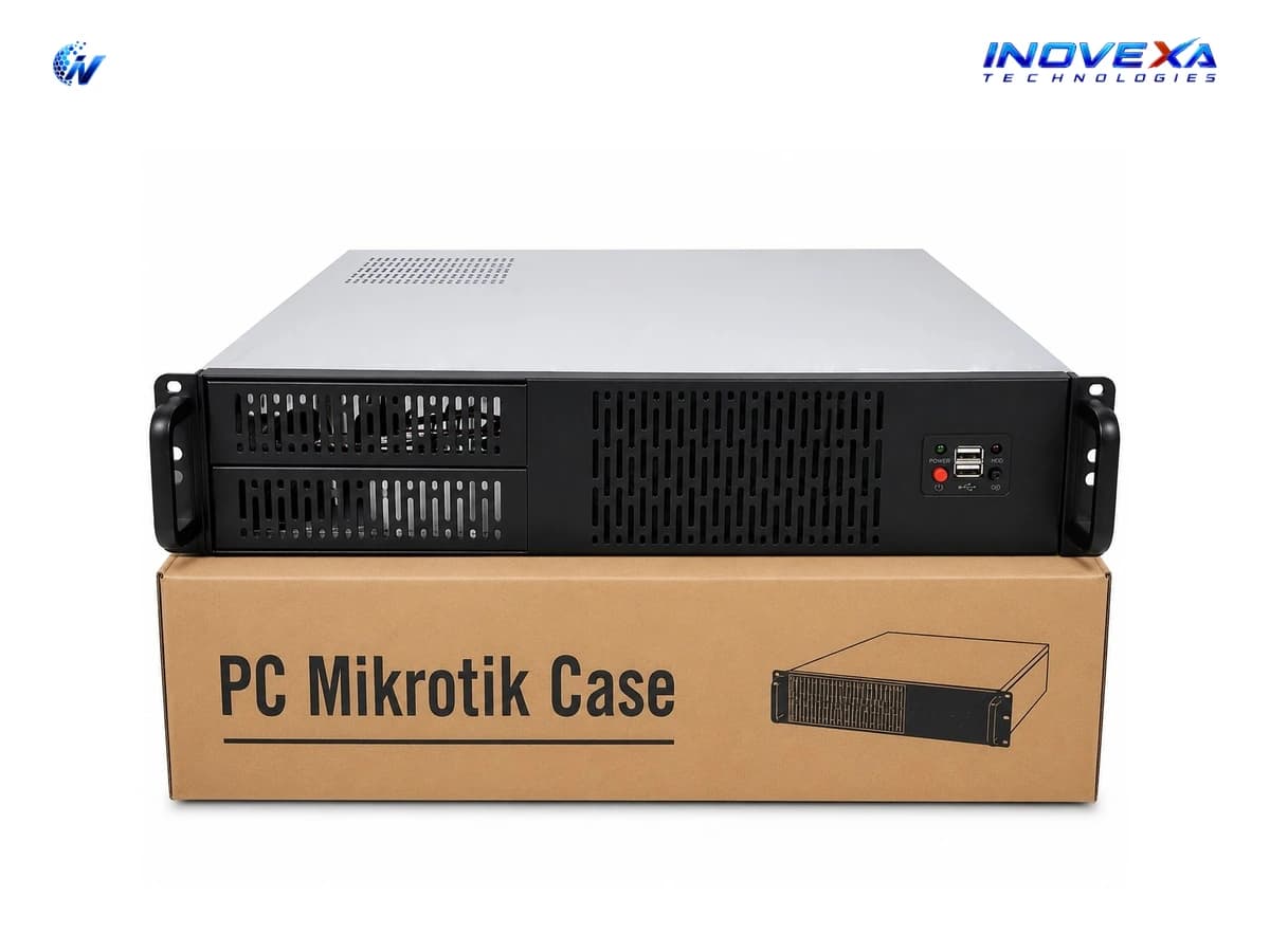 Inovexa 2U Heavy-Duty Silver Black PC Mikrotik Case
