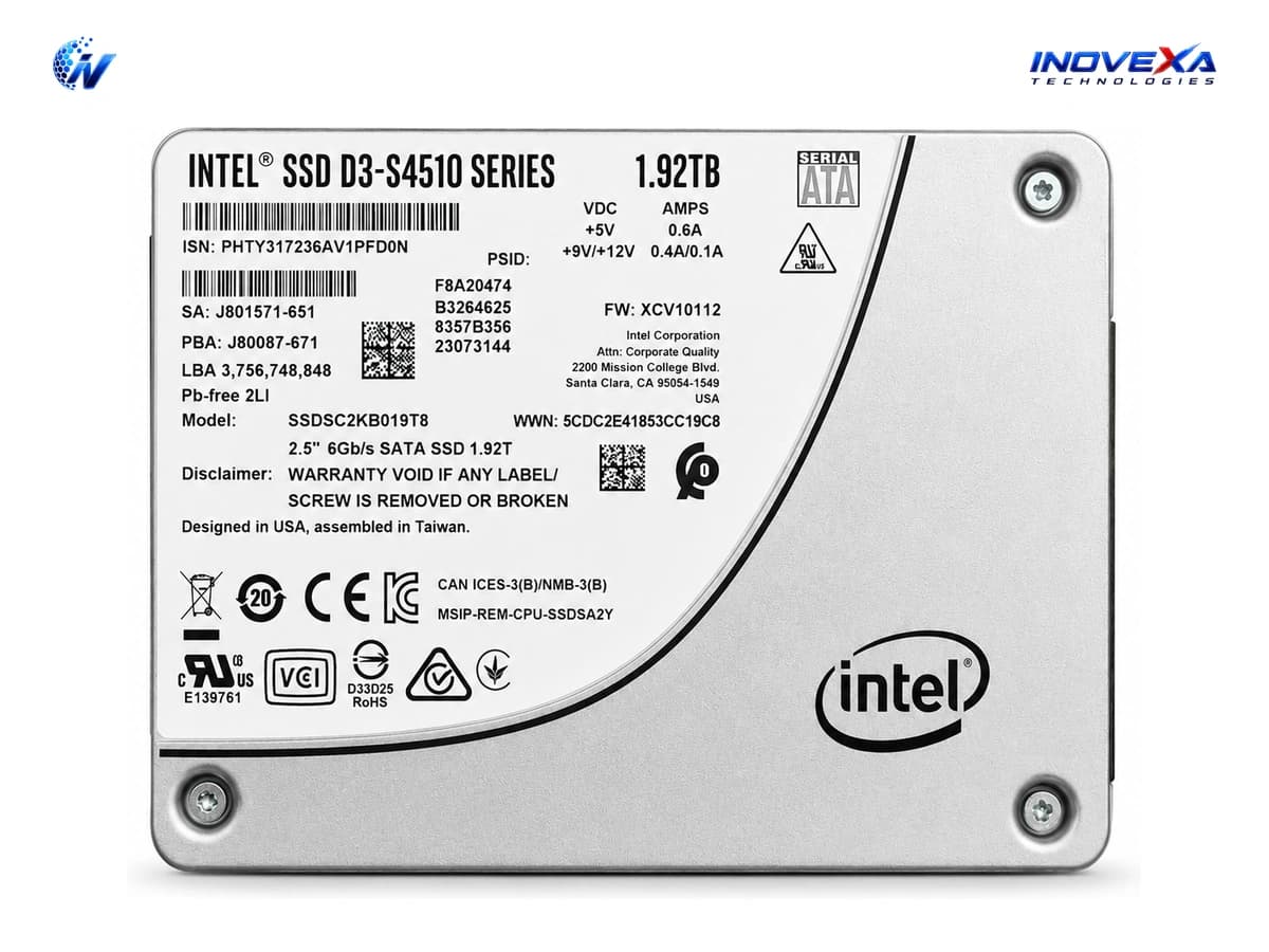 Intel SSD D3-S4510 Series 1.92TB SATA Enterprise SSD